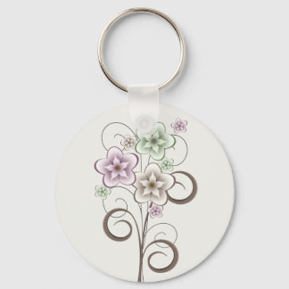 Flowers and Curls Keychain
