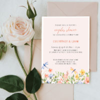 Flowers and Dragonflies Garden Couples Shower