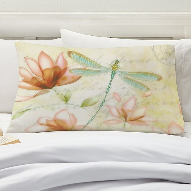 Flowers and dragonfly pillowcase (Creator Uploaded)