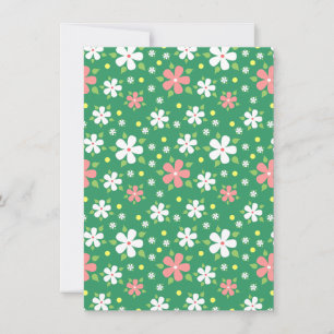 Flowers and Easter Eggs-Easter Pattern-Cute Holiday Card