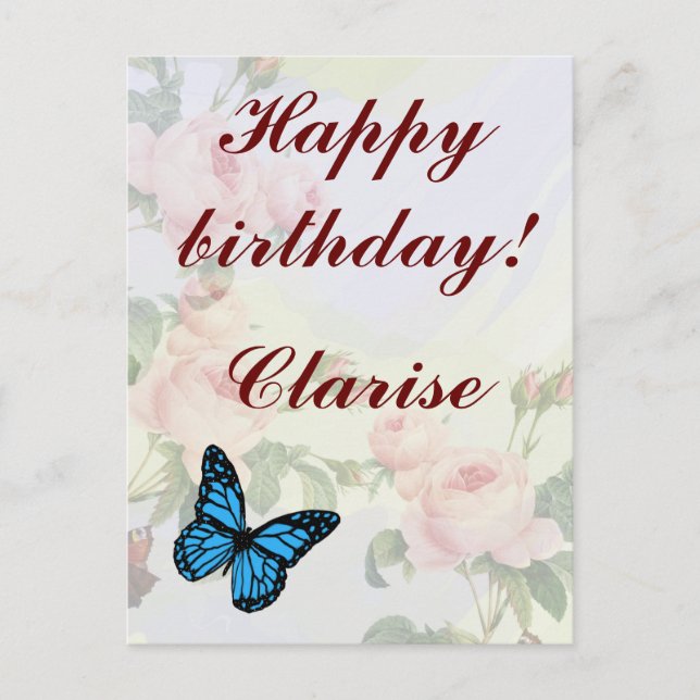  flowers and elegant background postcard (Front)