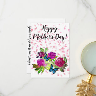  flowers and elegant background thank you card