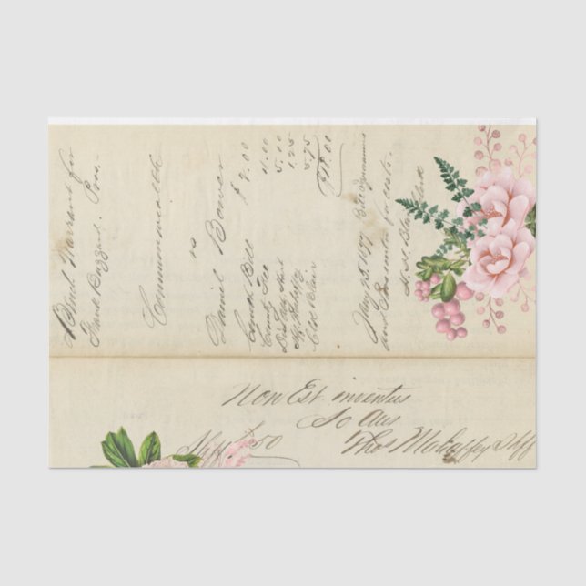 Flowers and Ephemera Design Series #3 Tissue Paper (Front)