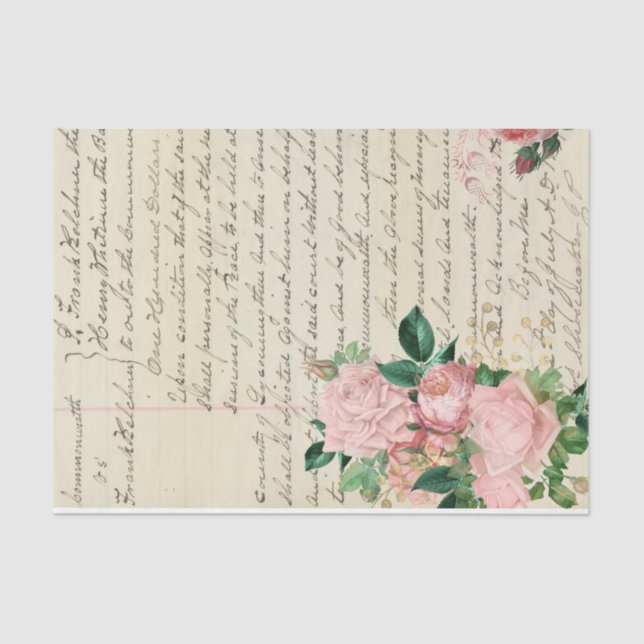 Flowers and Ephemera Design Series #6 Tissue Paper (Front)