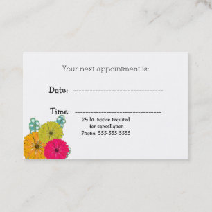 Flowers and Eucalyptus Medical Appointment Card