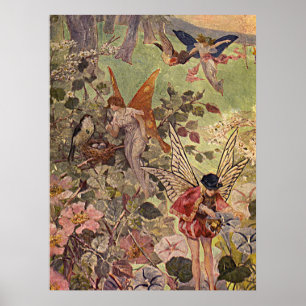 Flowers and Fairies Poster