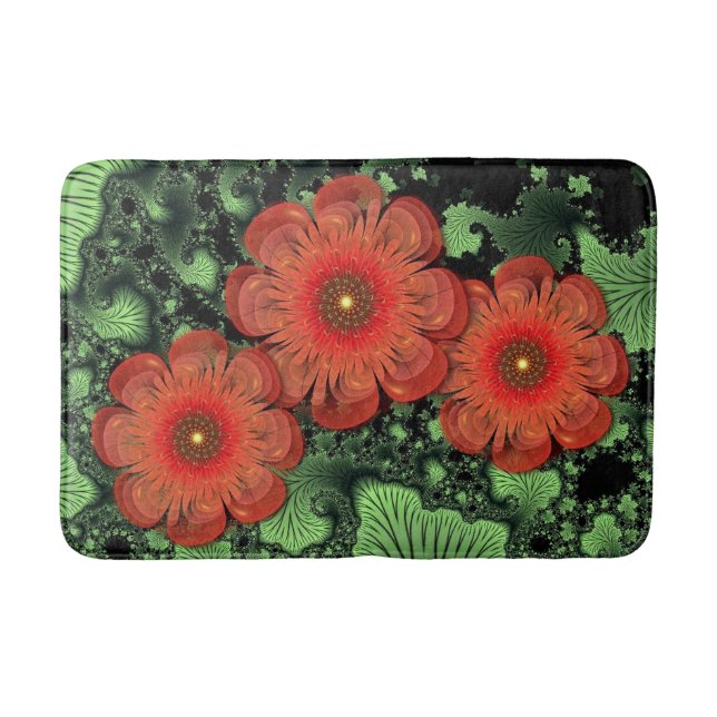 Flowers And Ferns Bath Mat (Front)