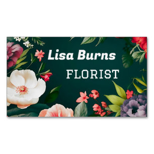 flowers and foliage 	Magnetic business card