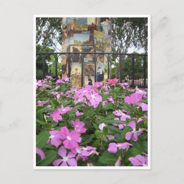 Flowers and French Posters Postcard (Front)
