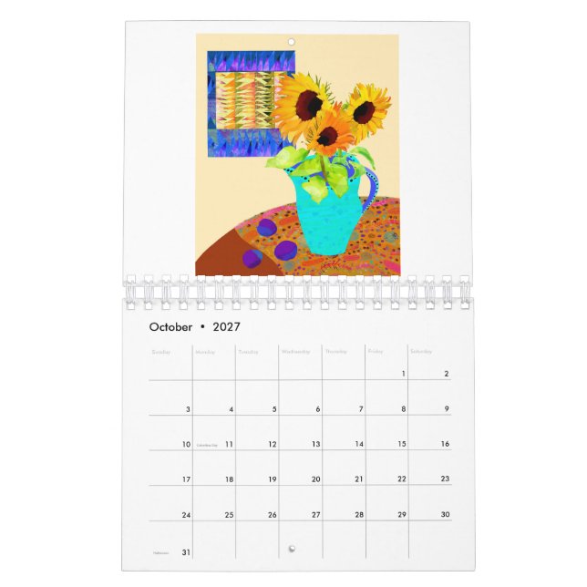 Flowers and Friends Calendar (Oct 2027)