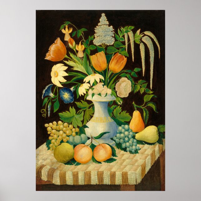 Flowers and Fruit - American Fine Art Poster (Front)