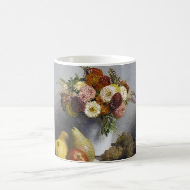 Flowers and Fruit, Henri Fantin-Latour Coffee Mug (Center)