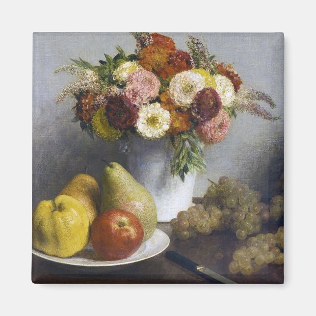 Flowers and Fruit, Henri Fantin-Latour Magnet (Front)