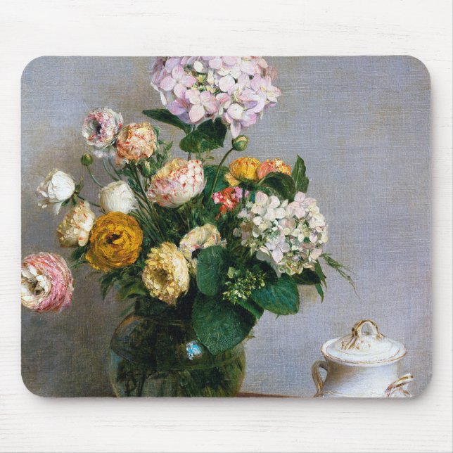 Flowers and Fruit, Henri Fantin-Latour Mouse Mat (Front)