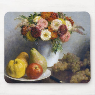 Flowers and Fruit, Henri Fantin-Latour Mouse Mat