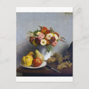 Flowers and Fruit, Henri Fantin-Latour Postcard