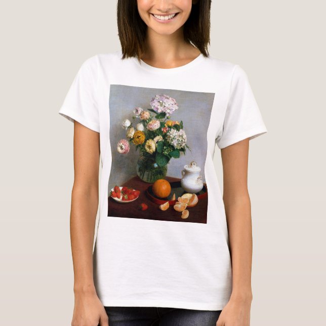 Flowers and Fruit, Henri Fantin-Latour T-Shirt (Front)