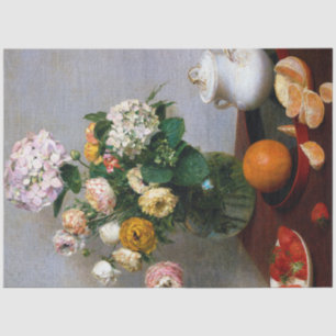 Flowers and Fruit, Henri Fantin-Latour Tissue Paper