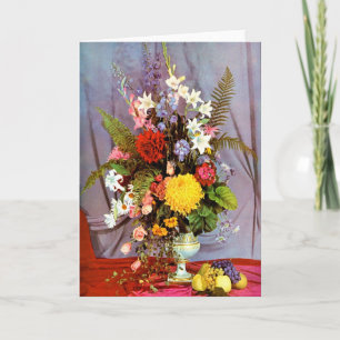 Flowers and fruit holiday card