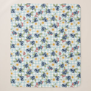 Flowers and Fruits Sherpa Blanket