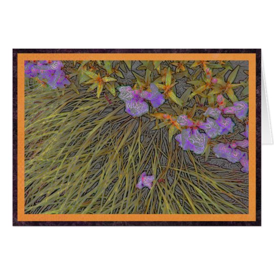 Flowers and grass card