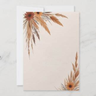 Flowers and Grasses Blank Invitation