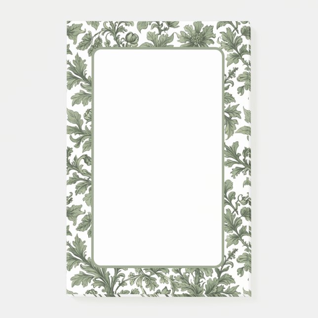 flowers and green leaves post-it notes (Front)