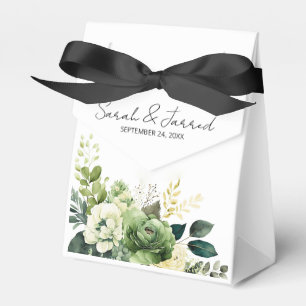 Flowers And Greenery Wedding Favour Box