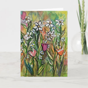 Flowers and Hearts for You Card