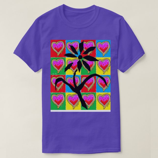 flowers and hearts T-Shirt (Design Front)