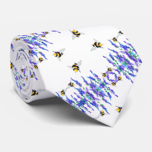 Flowers and Honey Bees Neck Tie