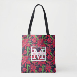Flowers And Hummingbirds   Add Your Name Tote Bag