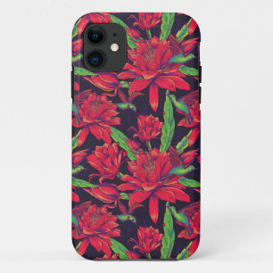 Flowers And Hummingbirds iPhone 11 Case