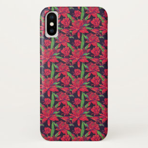 Flowers And Hummingbirds iPhone X Case