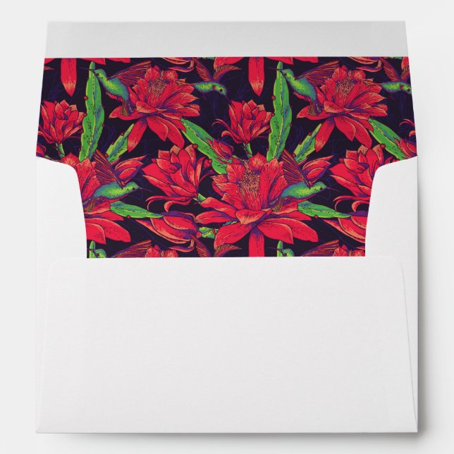 Flowers And Hummingbirds Envelope (Back (Bottom))