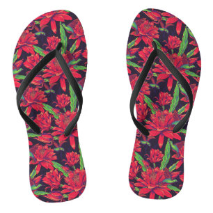 Flowers And Hummingbirds Flip Flops