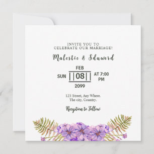 Flowers And Invite Invitation Card Design Templat