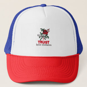 Flowers and knife trucker hat