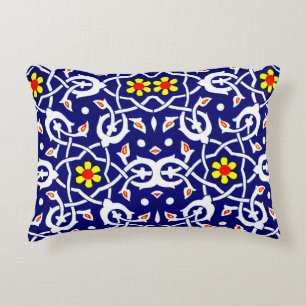 flowers and knots print decorative cushion