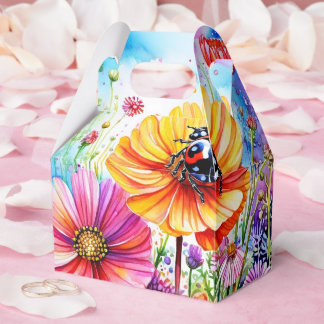Flowers and Ladybugs Favour Box