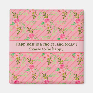 Flowers And Leaves Affirmation Magnet