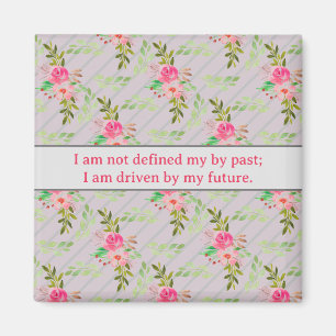 Flowers And Leaves Affirmation Magnet