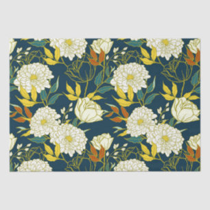 Flowers and leaves pattern wrapping paper