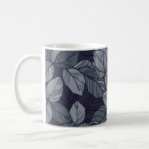 Flowers and leaves patternpattern, tropical, abstr coffee mug