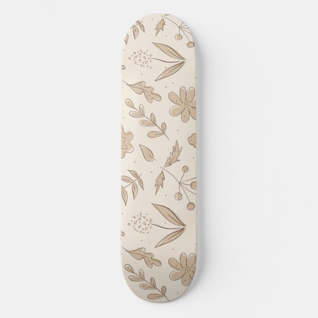 Flowers and Leaves Skateboard (Front)