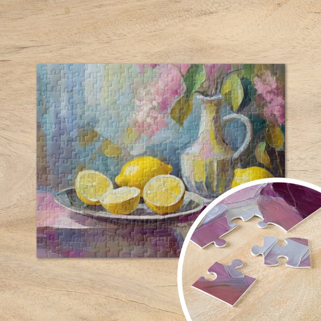 Flowers and Lemons Modern Still Life Jigsaw Puzzle (Creator Uploaded)