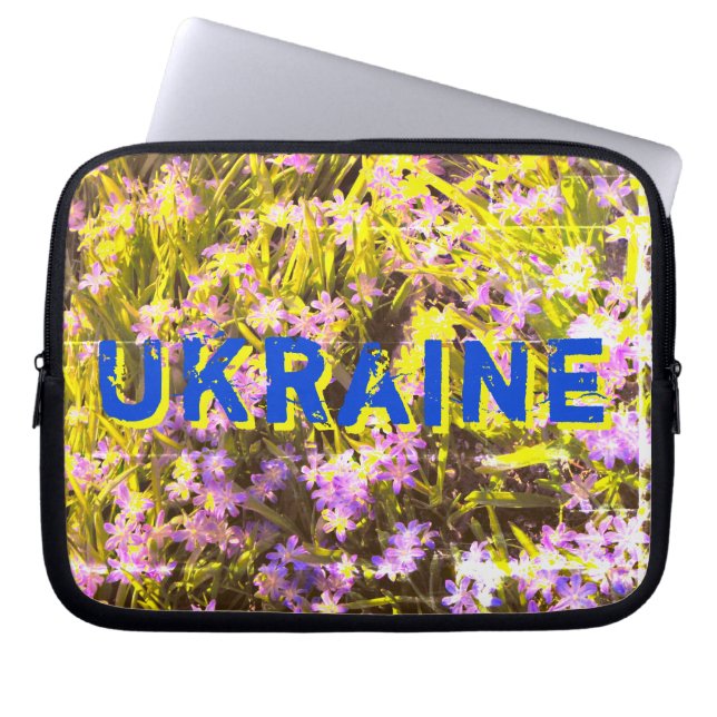 Flowers and letters laptop sleeve (Front)