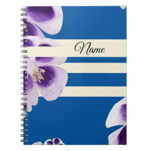 Flowers and Lines Spiral Notebook