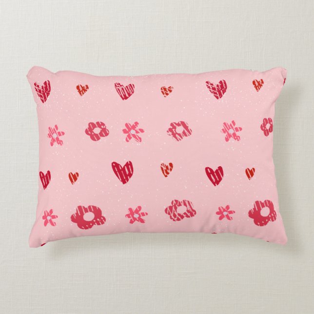 Flowers and Love Party pillow  (Front)