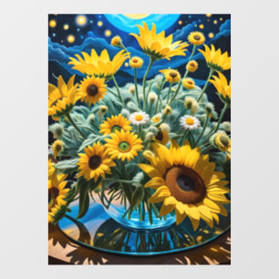 Flowers and Night Stewardship 1 - 001 Window Cling